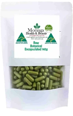 Australian Moringa Shop Encapsulated Moringa Australian Moringa Shop encapsulated moringa pouch with green capsules shown in the Moringa Capsules review.